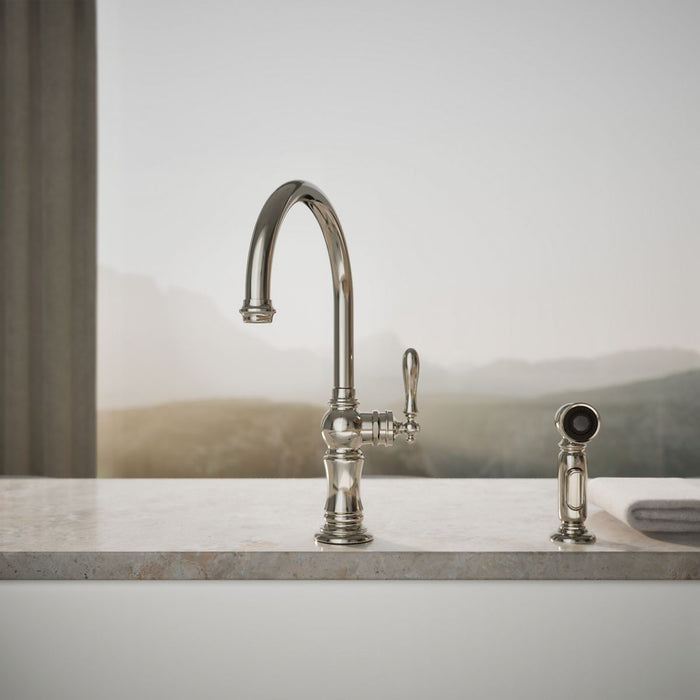 KOHLER K-99262 Artifacts Single-handle kitchen sink faucet with two-function sprayhead