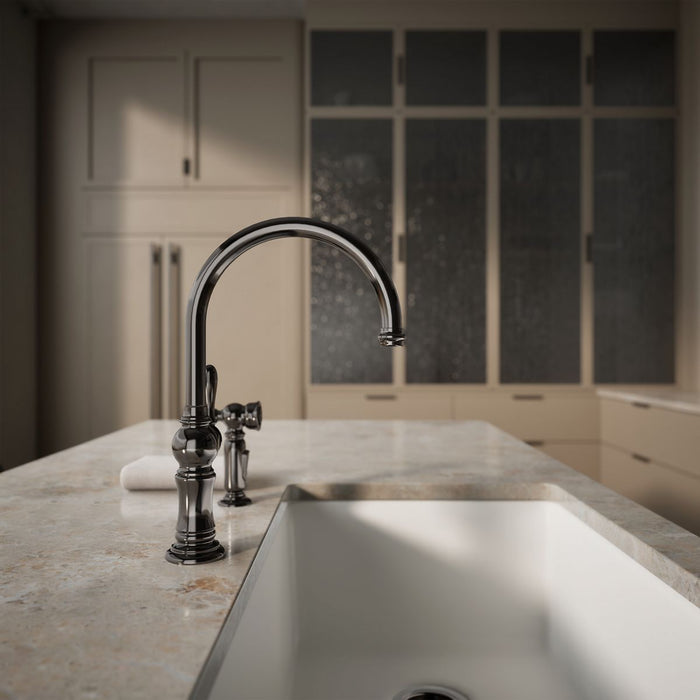 KOHLER K-99262 Artifacts Single-handle kitchen sink faucet with two-function sprayhead