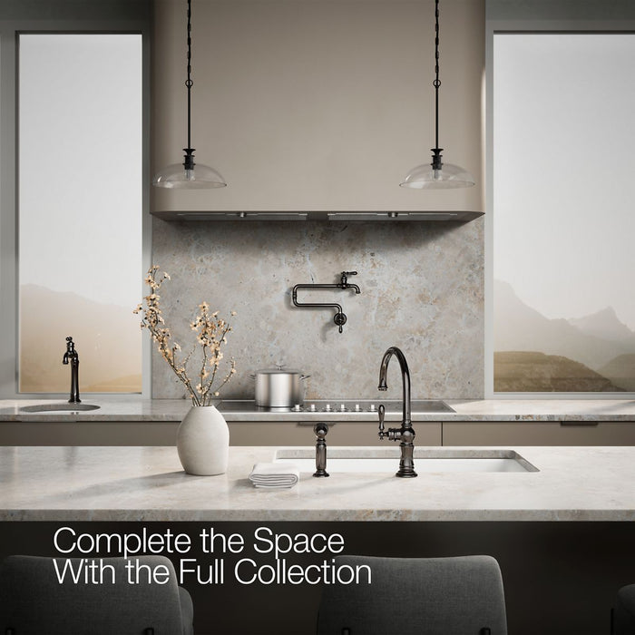 KOHLER K-99262 Artifacts Single-handle kitchen sink faucet with two-function sprayhead