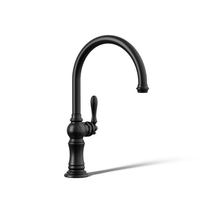KOHLER K-99263 Artifacts Single-handle kitchen sink faucet, matte black - view 2