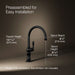 KOHLER K-99263 Artifacts Single-handle kitchen sink faucet, matte black - view 5