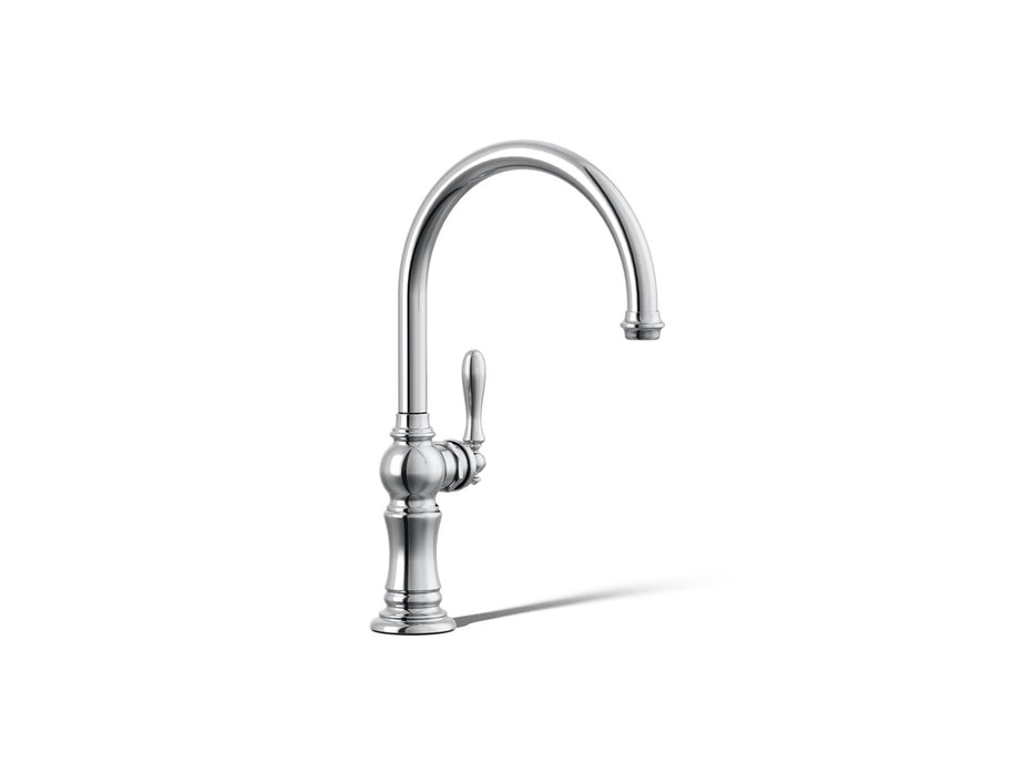 KOHLER K-99263 Artifacts Single-handle kitchen sink faucet, polished chrome