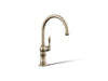 KOHLER K-99263 Artifacts Single-handle kitchen sink faucet, vibrant brushed bronze