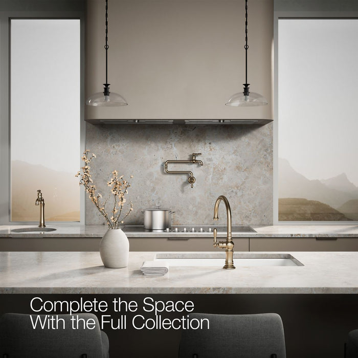 KOHLER K-99263 Artifacts Single-handle kitchen sink faucet, vibrant brushed bronze - view 3