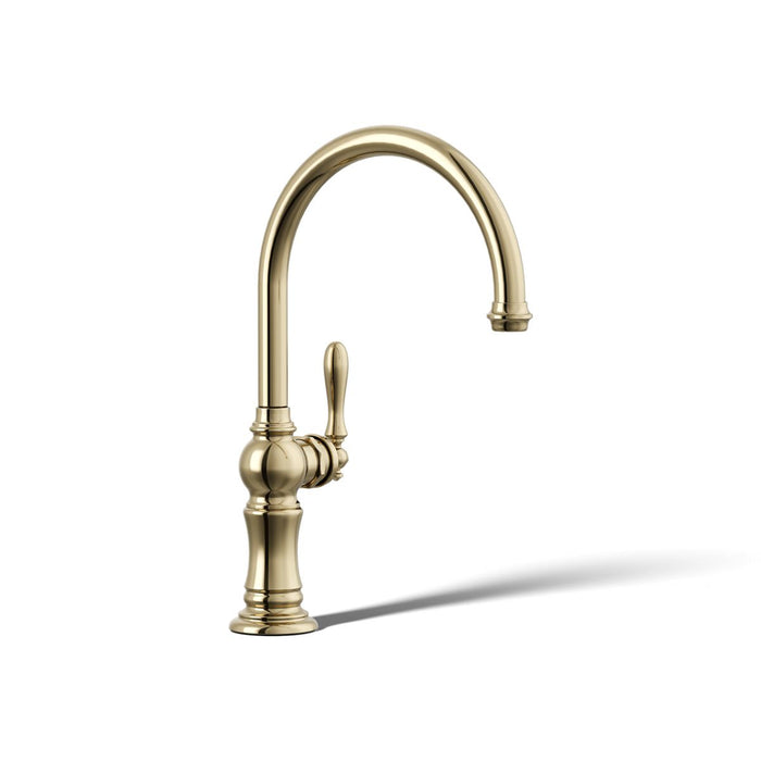 KOHLER K-99263 Artifacts Single-handle kitchen sink faucet, vibrant french gold - view 4