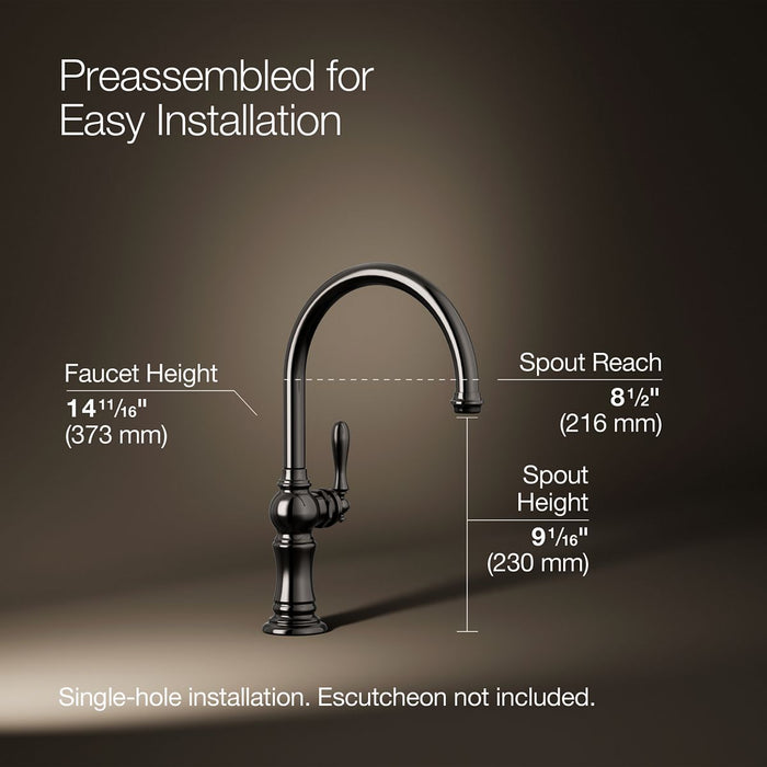 KOHLER K-99263 Artifacts Single-handle kitchen sink faucet