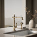 KOHLER K-99265 Artifacts Single-handle kitchen sink faucet with side sprayer, vibrant brushed bronze - view 3