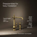 KOHLER K-99265 Artifacts Single-handle kitchen sink faucet with side sprayer, vibrant brushed moderne brass - view 3