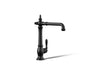 KOHLER K-99266 Artifacts Single-handle kitchen sink faucet, matte black