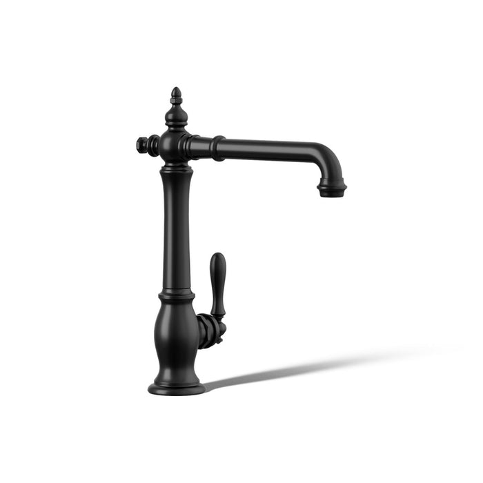 KOHLER K-99266 Artifacts Single-handle kitchen sink faucet, matte black - view 4