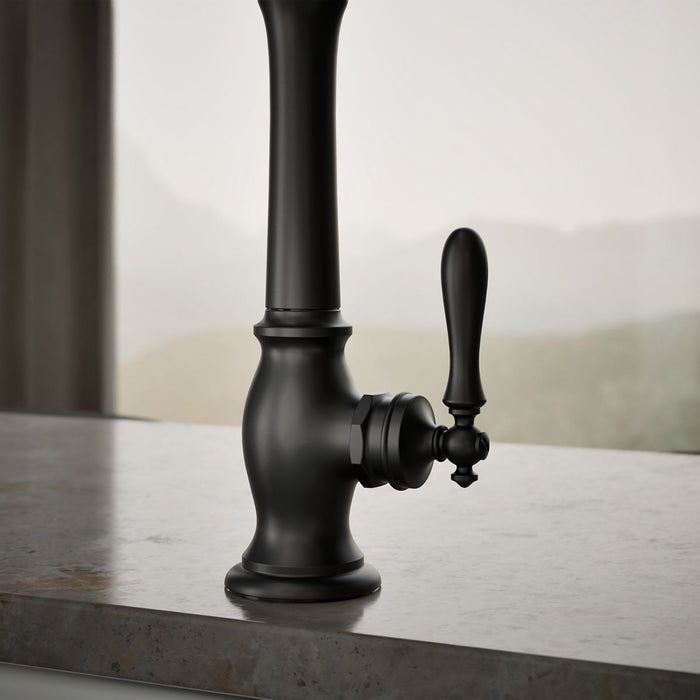 KOHLER K-99266 Artifacts Single-handle kitchen sink faucet, matte black - view 5