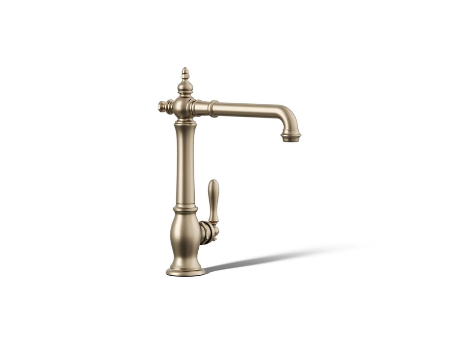 KOHLER K-99266 Artifacts Single-handle kitchen sink faucet, vibrant brushed bronze