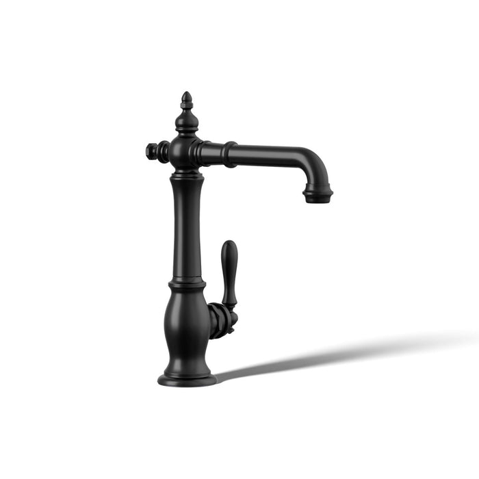 KOHLER K-99267 Artifacts Single-handle bar sink faucet, matte black - view 3