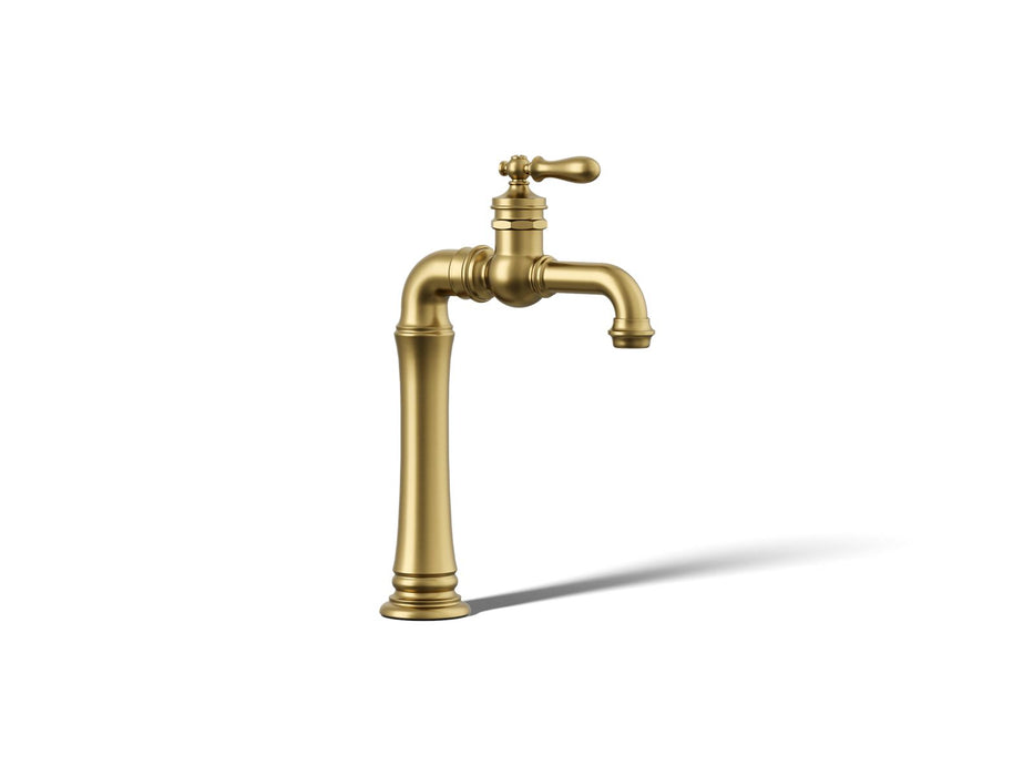 KOHLER K-99268 Artifacts Gentleman's Single-handle bar sink faucet, vibrant brushed moderne brass