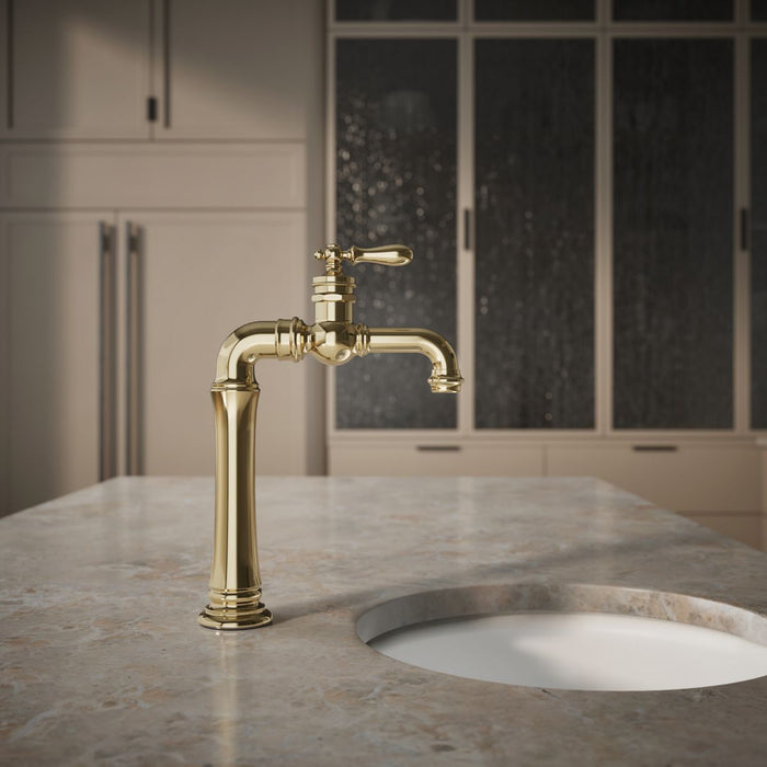 KOHLER K-99268 Artifacts Gentleman's Single-handle bar sink faucet, vibrant french gold - view 2