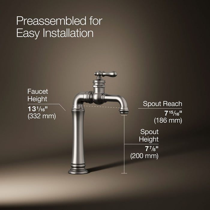 KOHLER K-99268 Artifacts Gentleman's Single-handle bar sink faucet