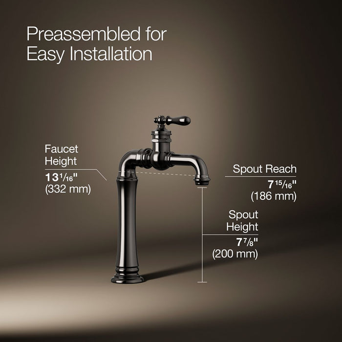 KOHLER K-99268 Artifacts Gentleman's Single-handle bar sink faucet