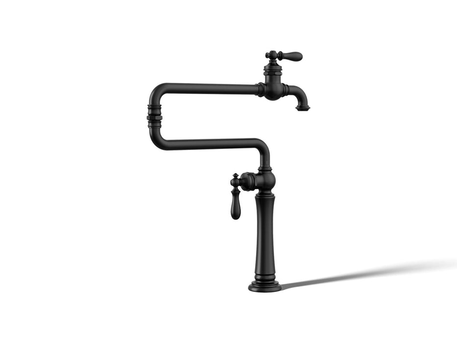 KOHLER K-99271 Artifacts Deck-mount pot filler, matte black