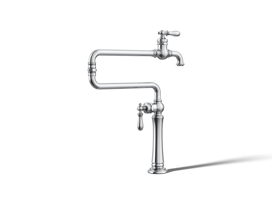 KOHLER K-99271 Artifacts Deck-mount pot filler, polished chrome