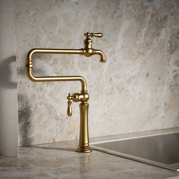 KOHLER K-99271 Artifacts Deck-mount pot filler, vibrant brushed moderne brass - view 5
