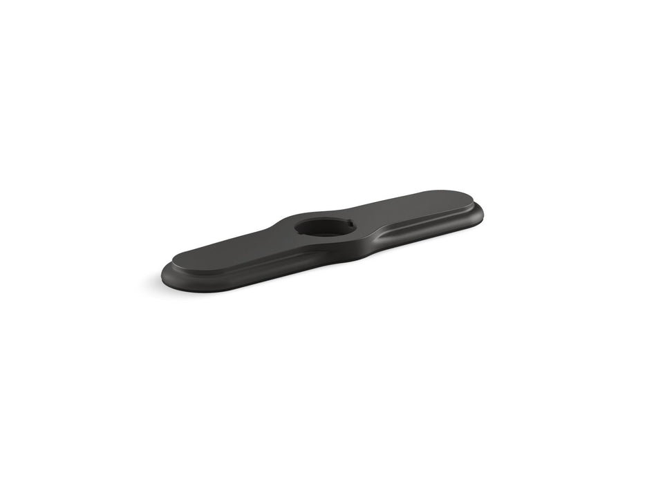 KOHLER K-99272 3-hole kitchen faucet escutcheon, matte black