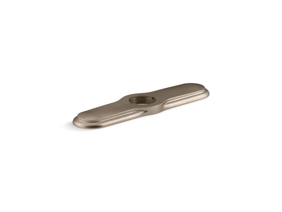KOHLER K-99272 3-hole kitchen faucet escutcheon, vibrant brushed bronze