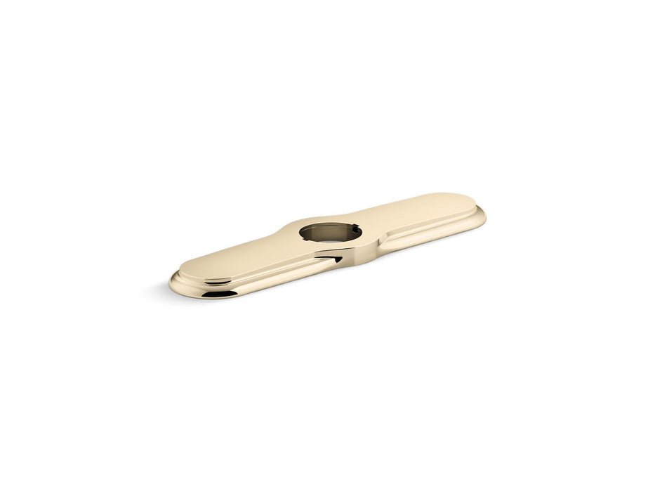KOHLER K-99272 3-hole kitchen faucet escutcheon, vibrant french gold