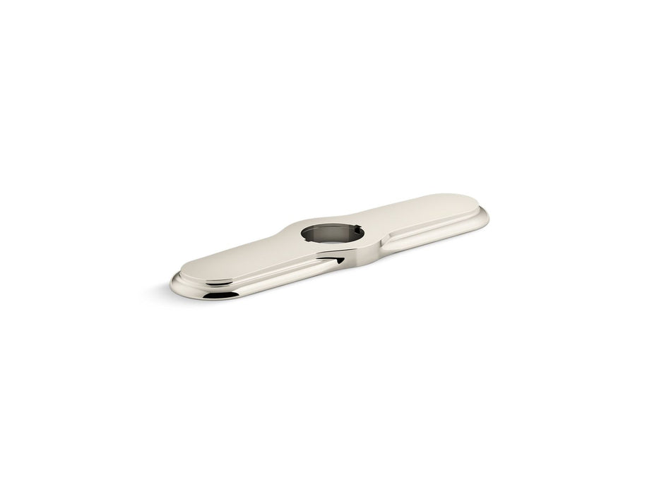 KOHLER K-99272 3-hole kitchen faucet escutcheon, vibrant polished nickel