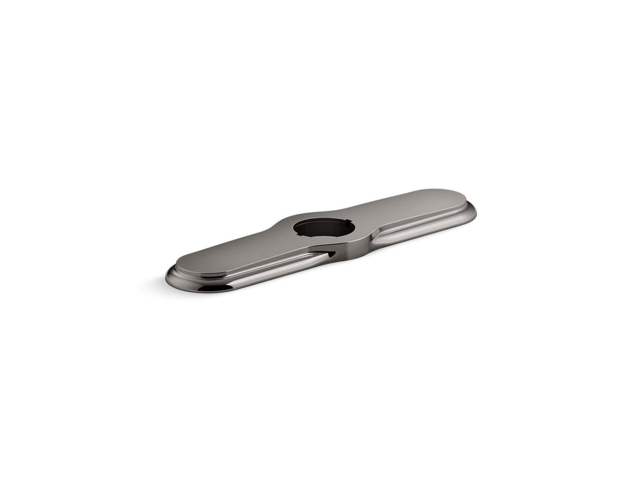 KOHLER K-99272 3-hole kitchen faucet escutcheon, vibrant titanium