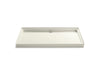 KOHLER K-9928 Groove 60" x 36" alcove shower base, center drain, biscuit
