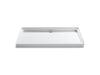 KOHLER K-9928 Groove 60" x 36" alcove shower base, center drain, white