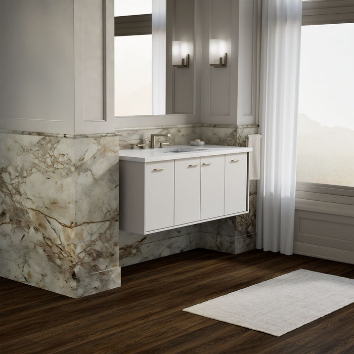 KOHLER K-99544 Jute 48" wall-hung bathroom vanity cabinet, linen white - view 4