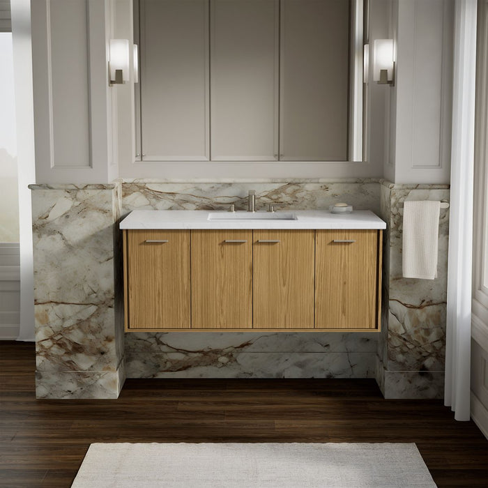 KOHLER K-99544 Jute 48" wall-hung bathroom vanity cabinet, walnut flax - view 5