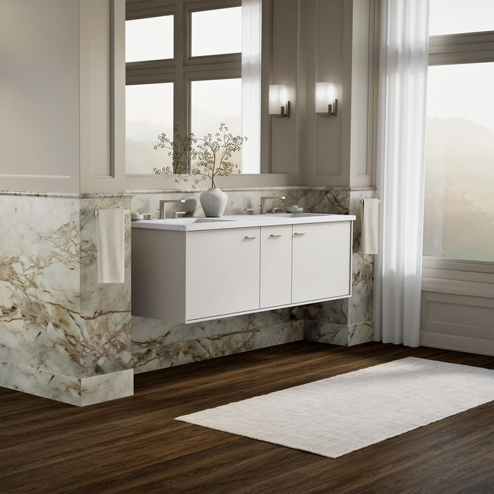 KOHLER K-99548 Jute 60" wall-hung bathroom vanity cabinet, linen white - view 3