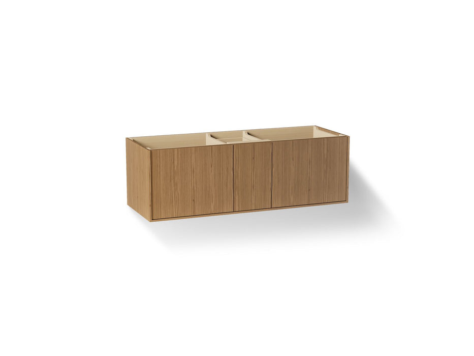 KOHLER K-99548 Jute 60" wall-hung bathroom vanity cabinet, walnut flax