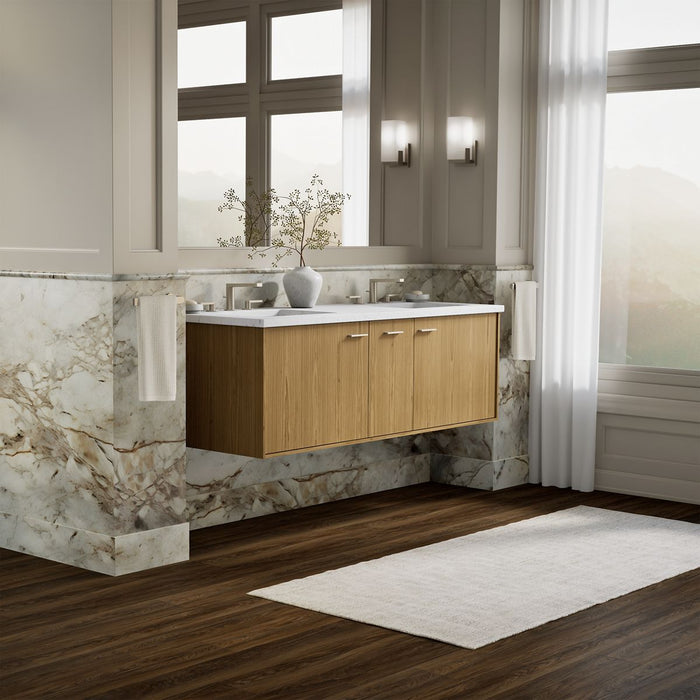 KOHLER K-99548 Jute 60" wall-hung bathroom vanity cabinet, walnut flax - view 3