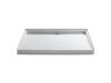 KOHLER K-9996 Groove 60" x 42" alcove shower base, rear center drain, white