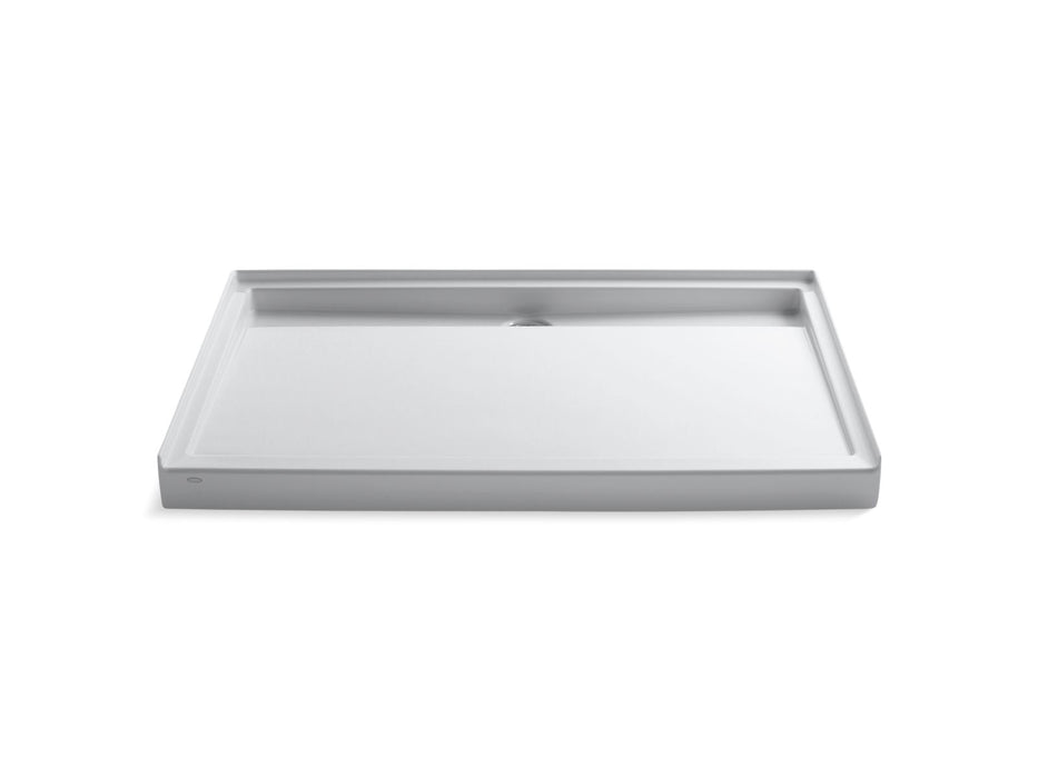 KOHLER K-9996 Groove 60" x 42" alcove shower base, rear center drain, white