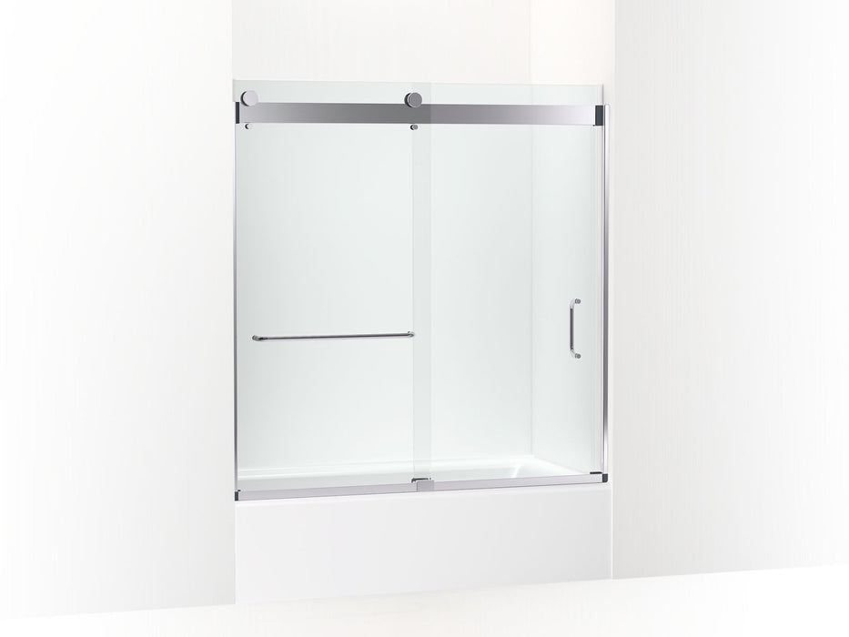 KOHLER K-CA33786-10L Stoneridge 61-7/16" H frameless sliding bath door with 3/8" -thick Crystal Clear glass
