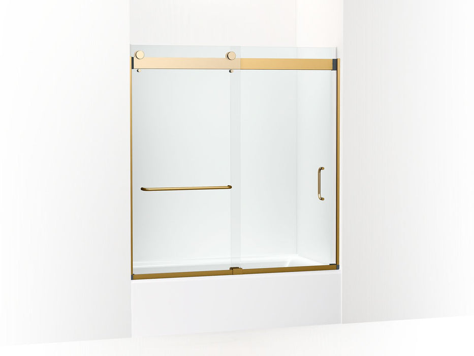 KOHLER K-CA33786-10L Stoneridge 61-7/16" H frameless sliding bath door with 3/8" -thick Crystal Clear glass