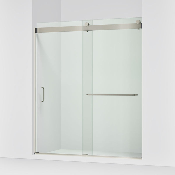KOHLER K-CA33789-10L Stoneridge 66"-72" W x 80-1/4" H Bypass Shower Door with 3/8"-thick Crystal Clear Glass, Anodized Brushe