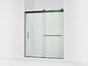 KOHLER K-CA33789-10L Stoneridge 66"-72" W x 80-1/4" H Bypass Shower Door with 3/8"-thick Crystal Clear Glass, Matte Black - 3