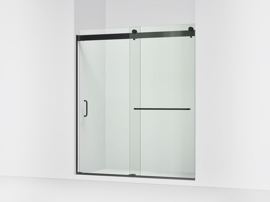 KOHLER K-CA33789-10L Stoneridge 66"-72" W x 80-1/4" H Bypass Shower Door with 3/8"-thick Crystal Clear Glass, Matte Black - 3