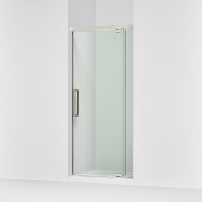 KOHLER K-CA37593-8L Statement 76" H pivot shower door with 5/16"-thick glass, anodized brushed nickel - view 4