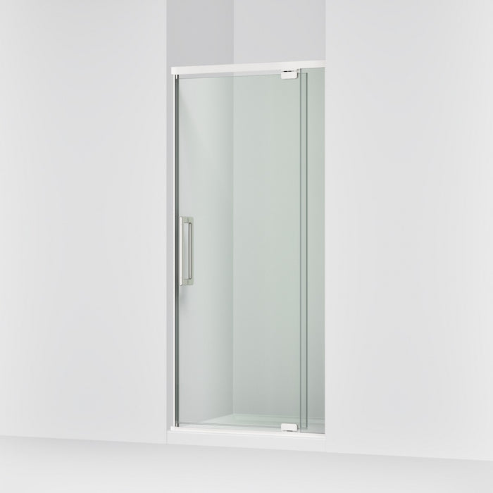 KOHLER K-CA37593-8L Statement 76" H pivot shower door with 5/16"-thick glass, bright polished silver - view 4