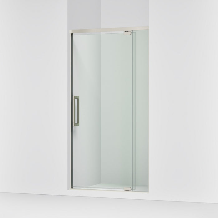KOHLER K-CA37594-8L Statement 76" H pivot shower door with 5/16"-thick glass, anodized brushed nickel - view 4