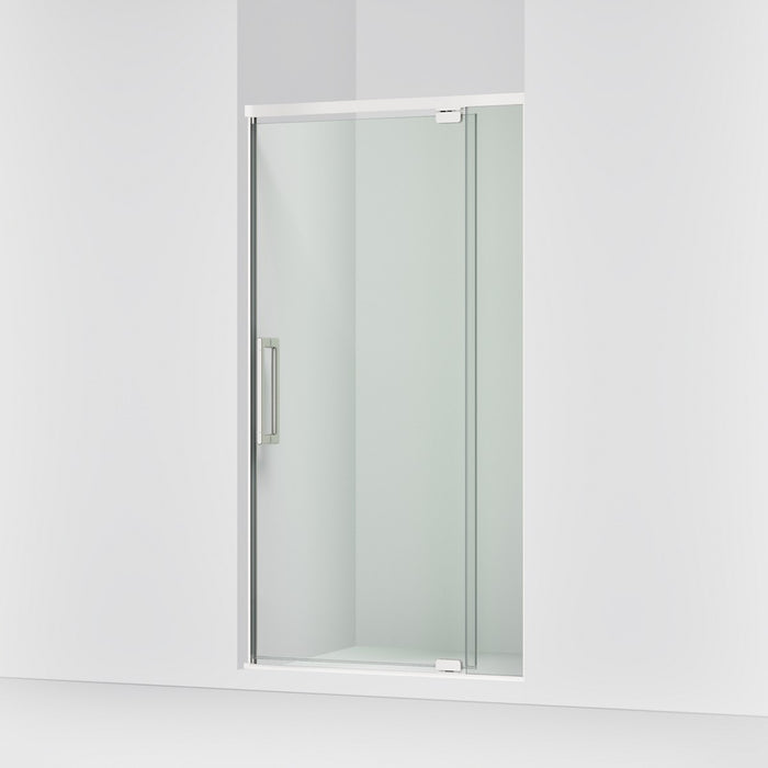 KOHLER K-CA37594-8L Statement 76" H pivot shower door with 5/16"-thick glass, bright polished silver - view 4