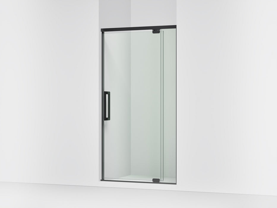 KOHLER K-CA37594-8L Statement 76" H pivot shower door with 5/16"-thick glass, matte black