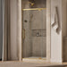 KOHLER K-CA37594-8L Statement 76" H pivot shower door with 5/16"-thick glass, vibrant brushed moderne brass - view 2