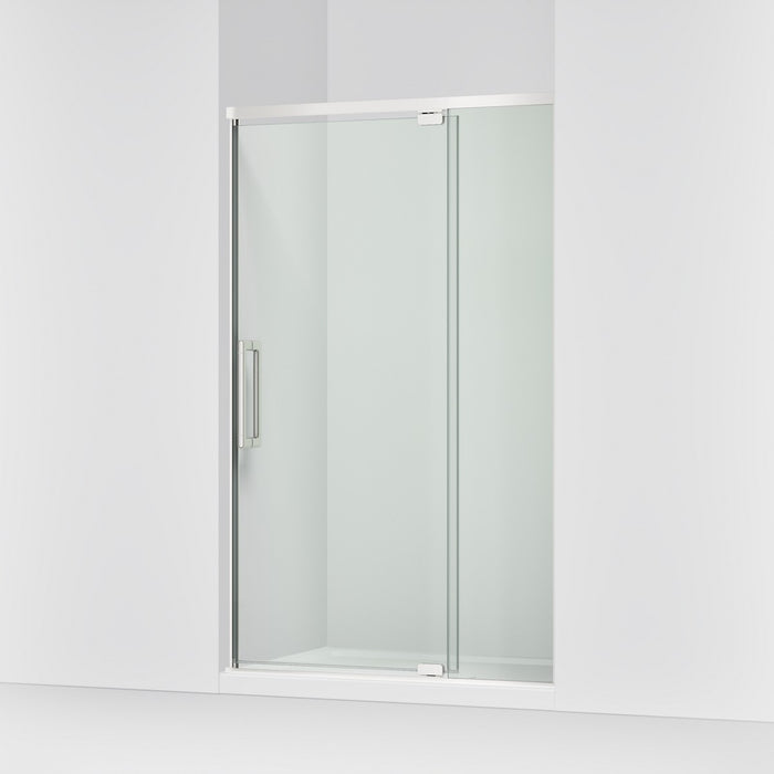 KOHLER K-CA37595-8L Statement 76" H pivot shower door with 5/16"-thick glass, bright polished silver - view 4